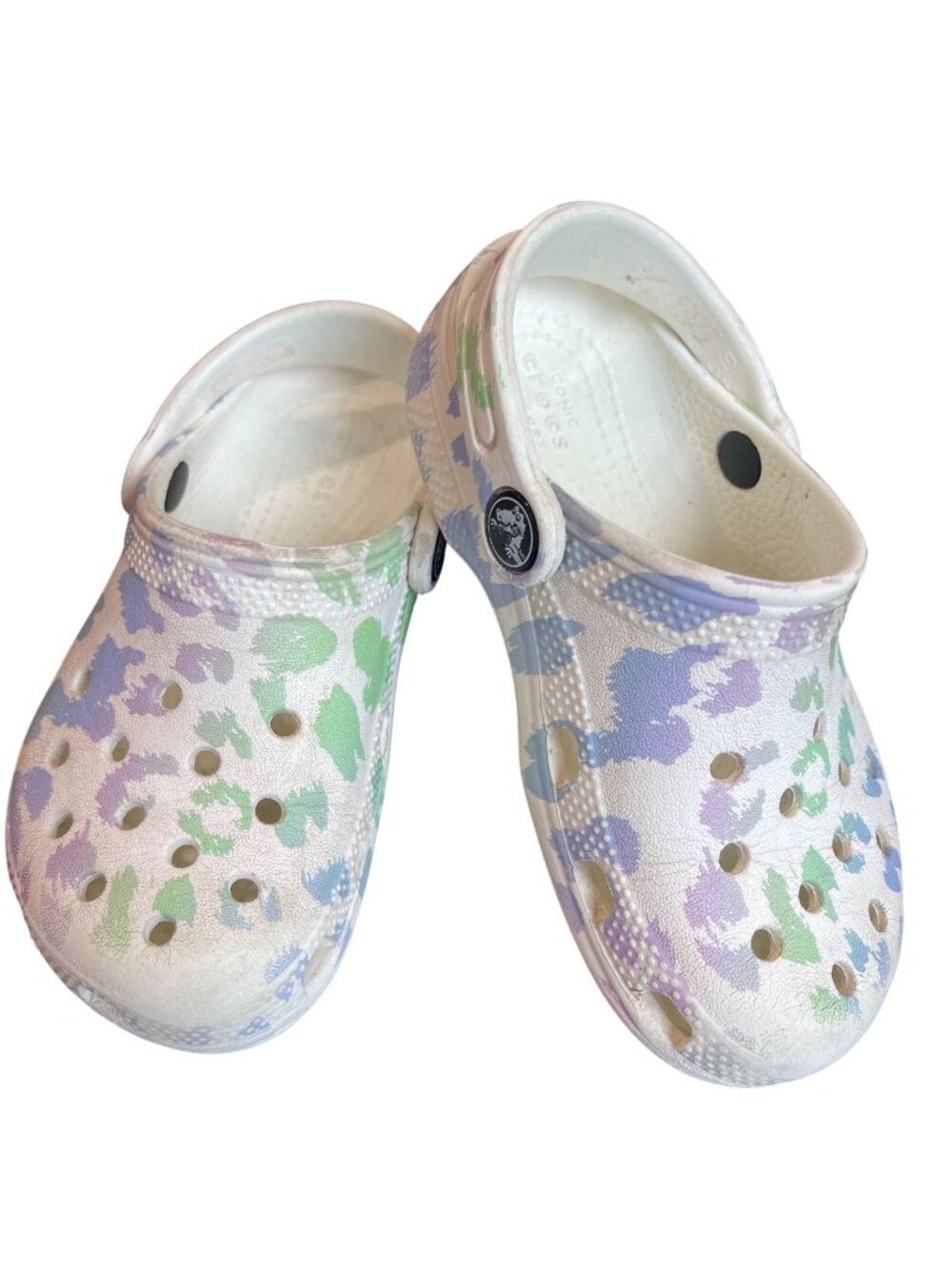 Crocs Classic Out of This World II Clogs Toddler Size 10 Colorful Leopard Print
